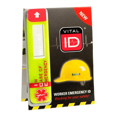 ICE Worker Emergency ID Tag for Safety Helmet - With Window