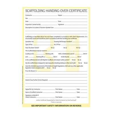 BIGBEN® Handing Over Certificates Pad 50