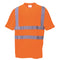 Hi Vis Railtrack T-Shirt Orange-HV-3167-S-Leachs