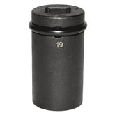 Makita 19mm Impact Socket, 1/2" Drive, 52mm Long c/w Retaining Pin & O-Ring