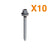 10x EJOT® Scaffolding Anchor M10 Stud Screws