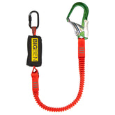 BIGBEN® BIGGUY Elasticated Fall Arrest Lanyard with Wide Opening Green Alloy Scaffold Hook