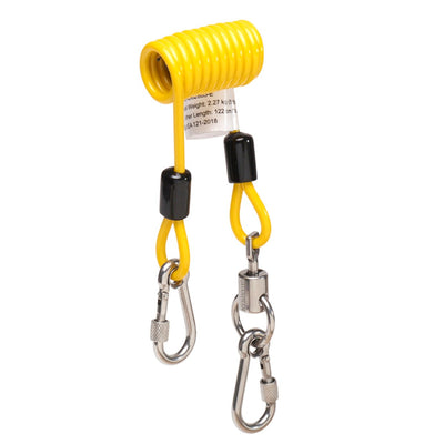 Wire Coated Coil Tool Tether with Swivel Carabiner