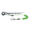 Steel Flush Short Podger Ratchet with Green Deluxe Tool Safety Rope