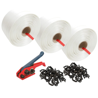 16mm Woven Polyester Strapping Kit - 3 Rolls
