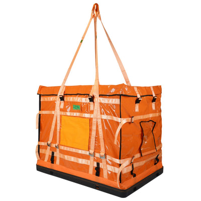 Orange giant lifting bag for pallets