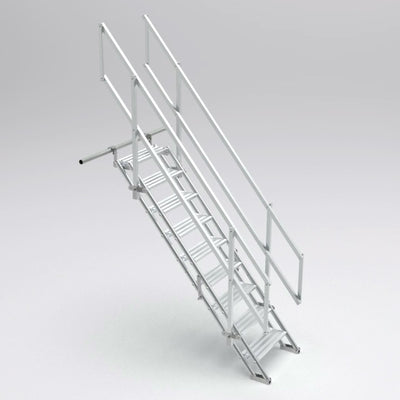 Scaffold stair with handrails