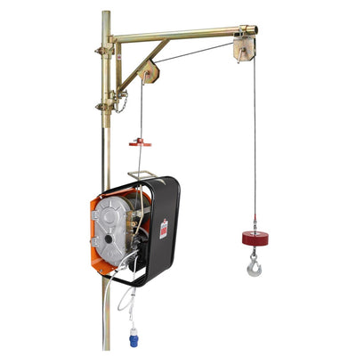 110v Electric Hoist 200kg Capacity, 2 x 30m Cable with Support Arm and Bracket