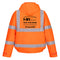 Hi Vis Bomber Jacket, Orange, c/w 1 Colour MR Scaffolding Logo Front & Rear