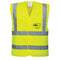 Hi Vis Vest Class 2, Yellow, c/w 1 Colour MR Scaffolding Logo Front & Rear