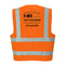 Hi Vis Vest Class 2, Orange, c/w 1 Colour MR Scaffolding Logo Front & Rear