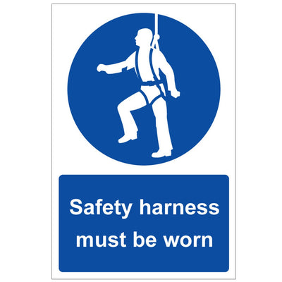 Safety harness safety sign