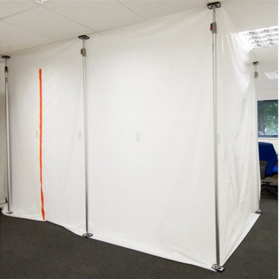 Polythene Sheeting installed in office