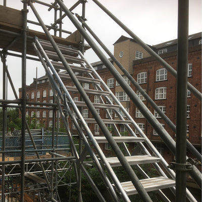 Scaffold stairs installed