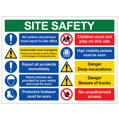 'Site Safety' Sign (400 x 300mm)