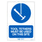 Tool tethers safety sign