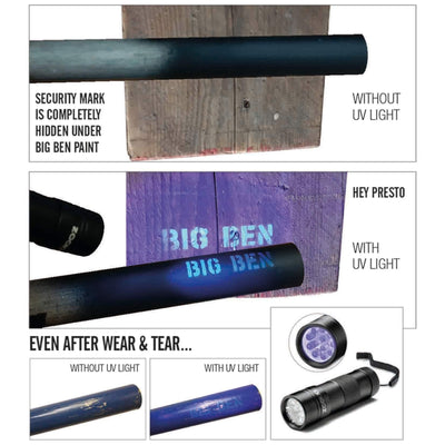 Big Ben Security Identification UV Marker Spray - 400ml-ID-1405-Leachs