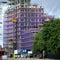 BIG BEN® Superclad Purple Debris Netting in use on scaffold