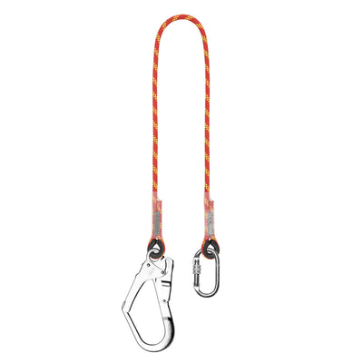 BIGBEN® Braided Rope Fall Restraint Lanyard with 1x Carabina & 1x Scaff Hook