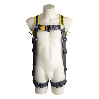 BIGBEN® Deluxe 2 Point HA Design Fall Arrest Harness comes with elasticated shoulder straps, atrium chest rings, quick release buckles fall indicator