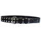 Black leather BIGBEN® Double Prong Scaffolding Belt with Eyelets 