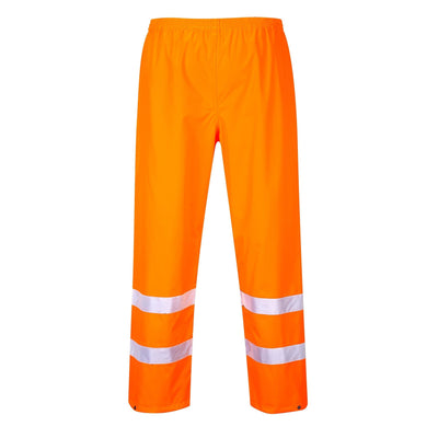 Hi-Vis Railtrack Waterproof Overtrousers, Orange-HV-3193O-S-Leachs