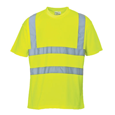 Hi Vis T-Shirt Yellow-HV-3168-S-Leachs