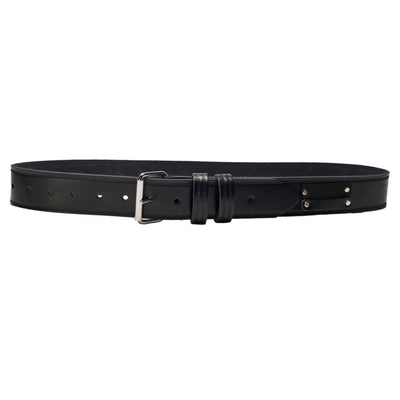 IMN Black Leather 2" Scaffold Belt