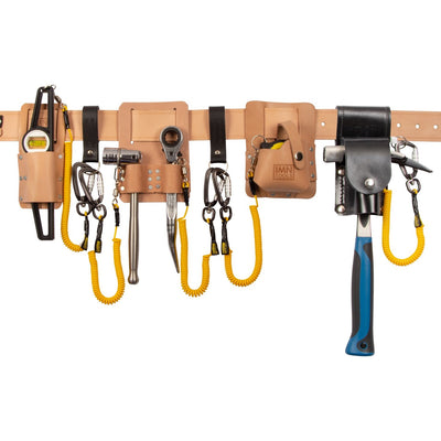 IMN Contractors Leather Tethered Tool & Belt Set with Hammer