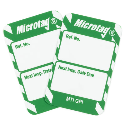 Microtag Inserts: Next Inspection Green