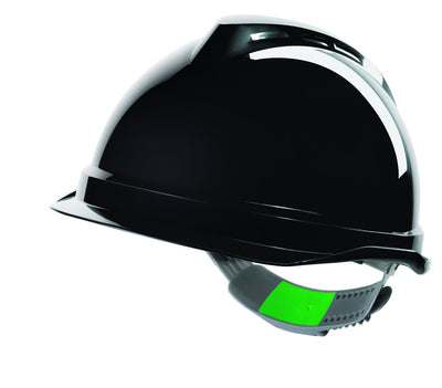 Short Peak Push-Key V-Gard Safety Helmet-PP-3110BK-Leachs