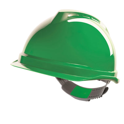Short Peak Push-Key V-Gard Safety Helmet-PP-3110GR-Leachs