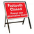 Stanchion Single Sided with 'Footpath Closed' Safety Sign