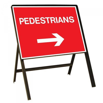 Stanchion Pedestrians safety sign