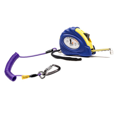 Tethered 5m Magnetic Tape Measure with Purple Tool Safety Rope