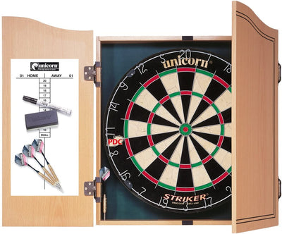 Unicorn Darts Striker Home Darts Centre - Wood, black/white/blue/red/wood, one size, K-REY-UDB46136