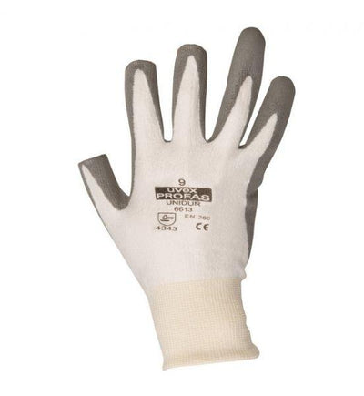 Uvex Unidur 3-digit Fingerless Cut Level 3 Gloves Grey/White - Size 9/L-PP-3179F-9L-Leachs